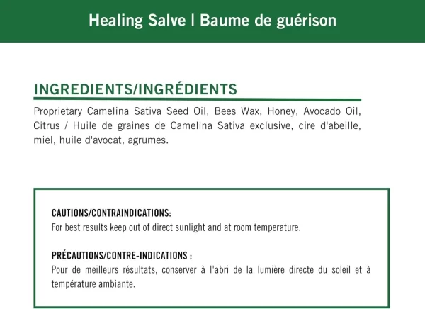 Excel Rescue healing salve ingredients