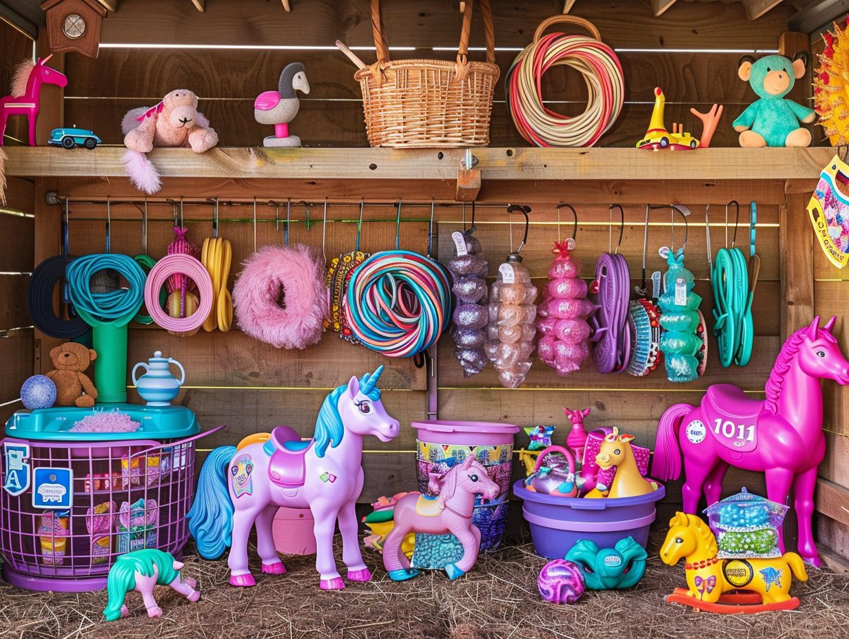 What are the best horse toys for the paddock and stall?